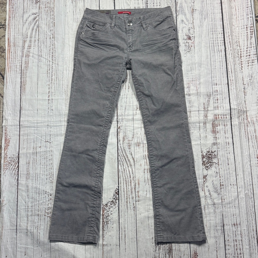 UNION BAY CORDUROY WOMEN'S PANTS SIZE 11 BUTTON FLAP BACK POCKET STRETCH